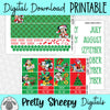 Clubhouse Christmas Printable Planner Stickers PNG Digital Download Monthly Kit
