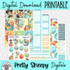Clubhouse Easter Printable Planner Stickers PNG Digital Download Weekly Vertical Kit