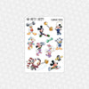 Clubhouse Fitness Printable Planner Stickers PNG Digital Download Weekly Vertical Kit