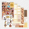 Clubhouse Thanksgiving Printable Planner Stickers PNG Digital Download Weekly Vertical Kit