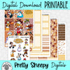 Clubhouse Thanksgiving Printable Planner Stickers PNG Digital Download Weekly Vertical Kit