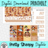Clubhouse Thanksgiving Printable Planner Stickers PNG Digital Download Monthly Kit