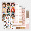 Coffee Princesses Printable Planner Stickers PNG Digital Download Weekly Vertical Kit