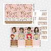 Coffee Princesses Printable Planner Stickers PNG Digital Download Monthly Kit