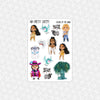 Colors of the Wind Printable Planner Stickers PNG Digital Download Weekly Vertical Kit