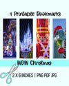 WDW Christmas Printable Bookmarks
