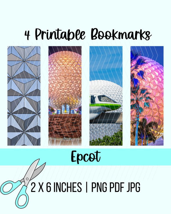 Epcot Printable Bookmarks