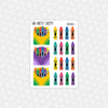 Crayons School Stickers