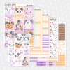 Cute & Spooky Printable Planner Stickers PNG Digital Download Weekly Vertical Kit