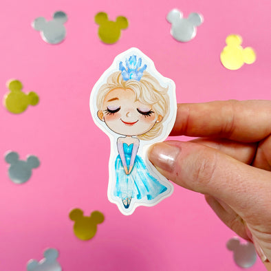 Ballerina Elsa Easy Peel Premium Vinyl Die Cut Sticker