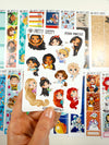 Peeking Princesses Printable Stickers PNG Digital Download