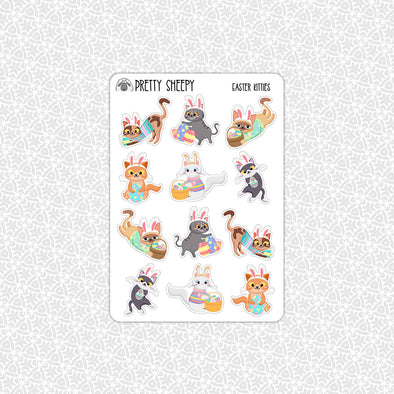 Easter Kitties Stickers