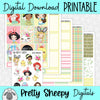 Easter Princesses Printable Planner Stickers PNG Digital Download Weekly Vertical Kit