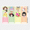 Easter Princesses Monthly Kit for EC Planner | Monthly Planner Stickers