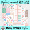 Egg-citing Easter Printable Planner Stickers PNG Digital Download Weekly Vertical Kit