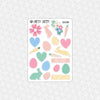 Egg-citing Easter Printable Planner Stickers PNG Digital Download Weekly Vertical Kit
