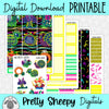 Electrical Parade Printable Planner Stickers PNG Digital Download Weekly Vertical Kit