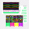 Electric Parade Printable Planner Stickers PNG Digital Download Monthly Kit