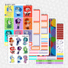 Emotional Mashup Printable Planner Stickers PNG Digital Download Weekly Vertical Kit