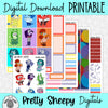 Emotional Mashup Printable Planner Stickers PNG Digital Download Weekly Vertical Kit