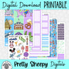 Epic Epcot Printable Planner Stickers PNG Digital Download Weekly Vertical Kit