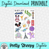 Epic Epcot Printable Stickers PNG Digital Download