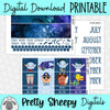 Epic Quest Printable Planner Stickers PNG Digital Download Monthly Kit