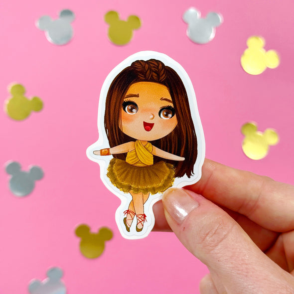 Ballerina Raya Easy Peel Premium Vinyl Die Cut Sticker