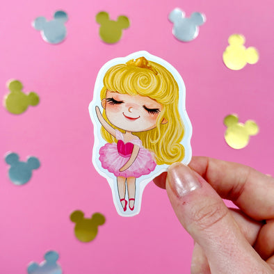 Ballerina Aurora Easy Peel Premium Vinyl Die Cut Sticker