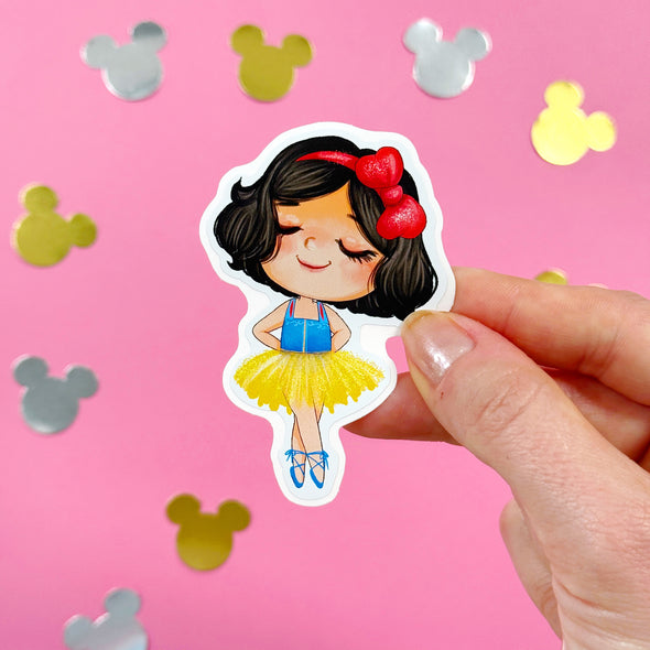 Ballerina Snow White Easy Peel Premium Vinyl Die Cut Sticker