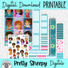 Family Madrigal Printable Planner Stickers PNG Digital Download Weekly Vertical Kit