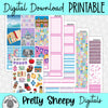 Fantasyland Printable Planner Stickers PNG Digital Download Weekly Vertical Kit