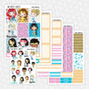 Fitness Princesses Printable Planner Stickers PNG Digital Download Weekly Vertical Kit