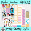 Fitness Princesses Printable Planner Stickers PNG Digital Download Weekly Vertical Kit