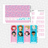 Fitness Princesses Printable Planner Stickers PNG Digital Download Monthly Kit