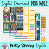 French Quarter Printable Planner Stickers PNG Digital Download Weekly Vertical Kit