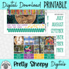 French Quarter Printable Planner Stickers PNG Digital Download Monthly Kit