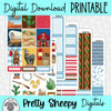 Frontierland Printable Planner Stickers PNG Digital Download Weekly Vertical Kit