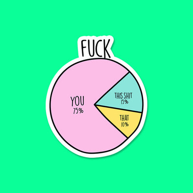 F*ck Pie Chart Sticker