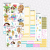 Galactic Birthday Printable Planner Stickers PNG Digital Download Weekly Vertical Kit