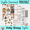 Galactic Christmas Printable Planner Stickers PNG Digital Download Weekly Vertical Kit