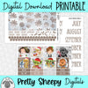 Galactic Christmas Printable Planner Stickers PNG Digital Download Monthly Kit
