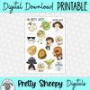 Galactic Easter Printable Stickers PNG Digital Download