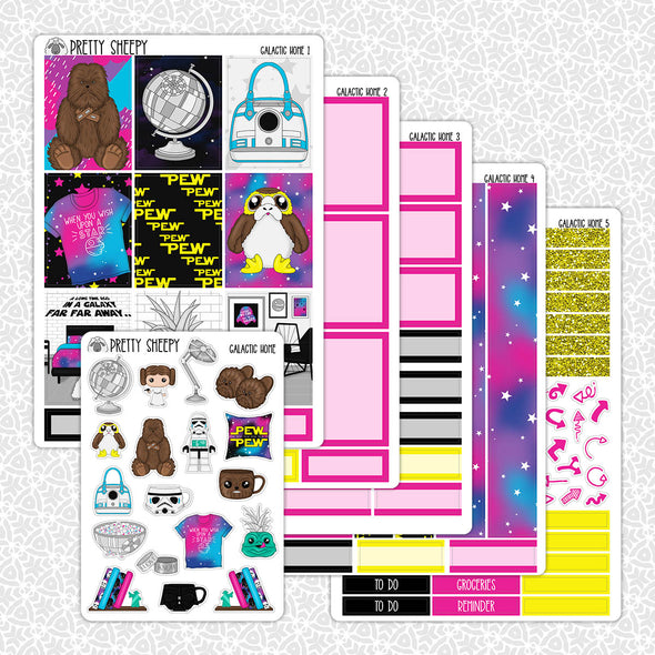 Galactic Home Weekly Planner Stickers Collection