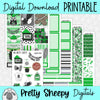 Galactic Party Printable Planner Stickers PNG Digital Download Weekly Vertical Kit