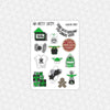 Galactic Party Printable Planner Stickers PNG Digital Download Weekly Vertical Kit