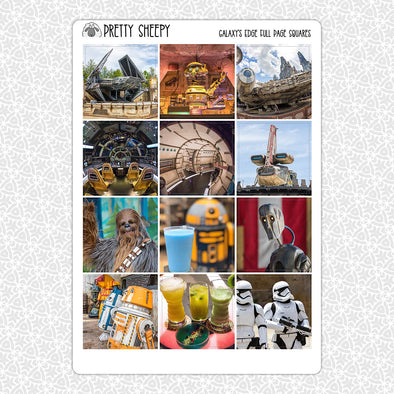 Galaxy's Edge Photos Squares Stickers