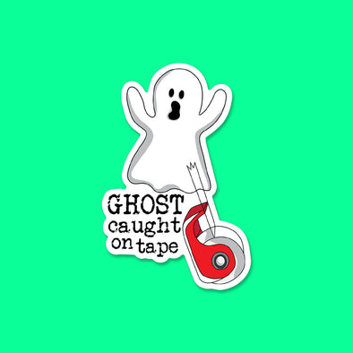 Ghost Caught on Tape Vinyl Die Cut Sticker