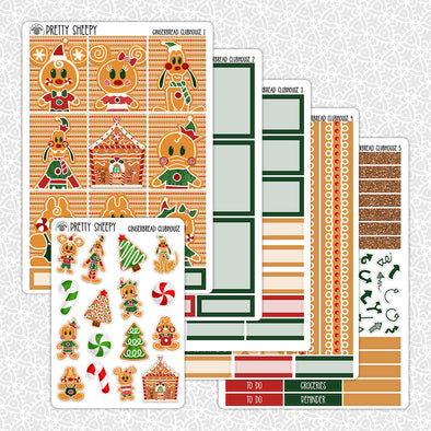 Gingerbread Clubhouse Planner Stickers Collection