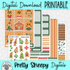 Gingerbread Clubhouse Printable Planner Stickers PNG Digital Download Weekly Vertical Kit